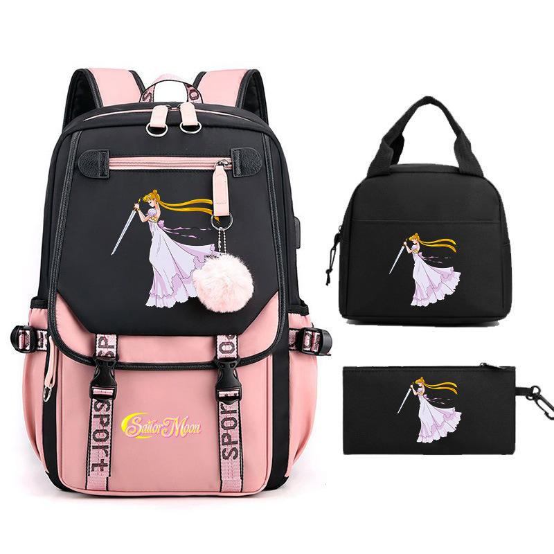 Sailor Moon Cartoon Elementary School Bag Lightweight Junior High School Backpack Women's Large Capacity Travel Bag