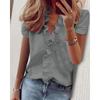 PEYWOW Women's Fashion Casual Summer Spring Autumn Winter V-Neck  Blouses & Shirts