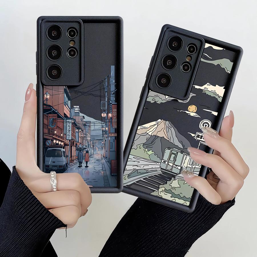 Phone Cover Case for Samsung Galaxy S26 Ultra S25 S20FE S24Ultra S22 S21 S24 Plus S25 Edge S23 FE Anime Town