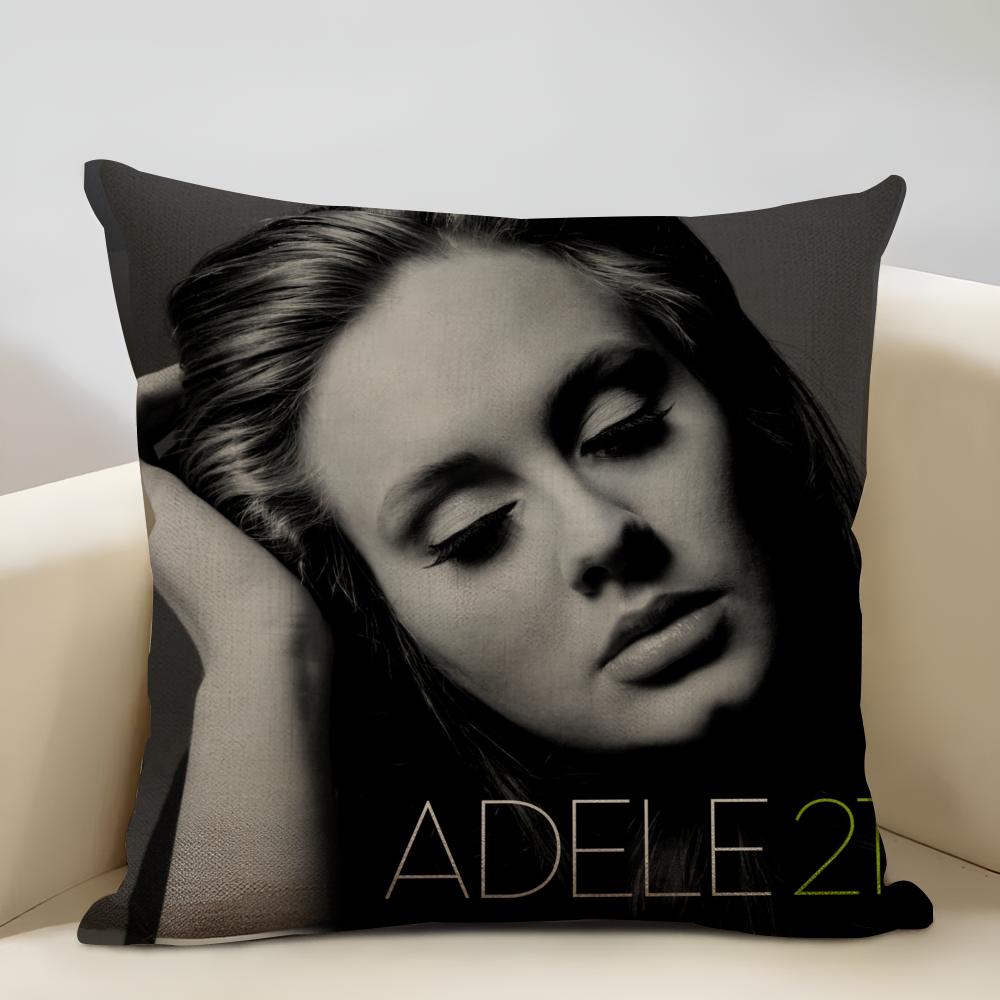 A-A-ADELE-S Ablum Cushion Cover Household Decoration Linen Sofa Cushion Cover: Skin-Friendly & Breathable with Invisible Zipper
