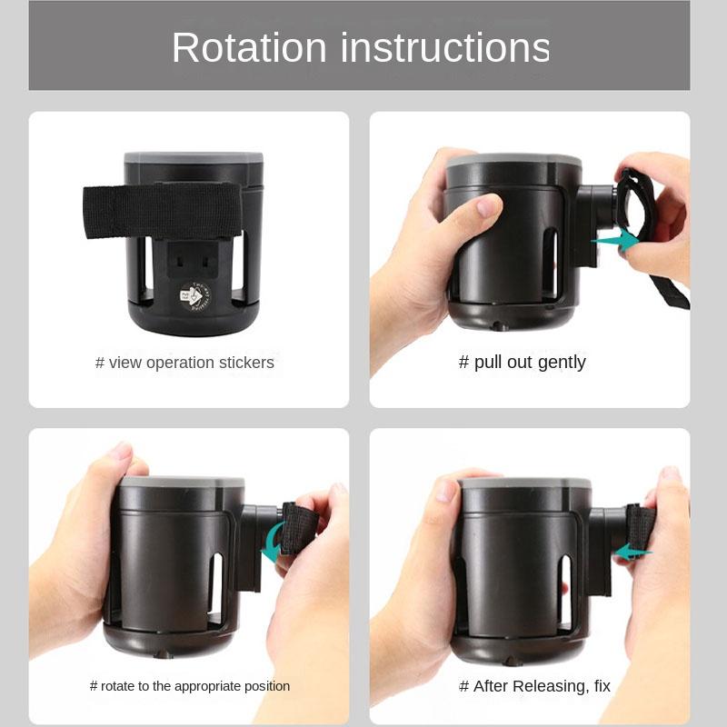 Baby Stroller Accessories Bottle Holder Universal Tricycle Pram Water Cup Mobile Phone and Drink Holder Wheelchair Cart