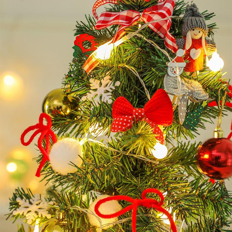 50cm Mini Christmas Tree Desktop Ornaments with Lights Christmas Tree Set Christ