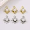 5pcs Elegant Pearl Compass Pendant Charms  for Jewelry Making Necklace Earrings Bracelet DIY Handmade Accessories