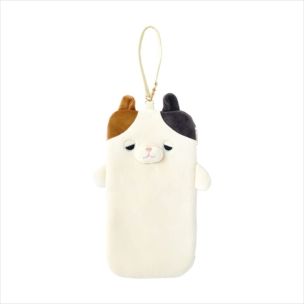 Кейс для дорожных салфеток Livheart, Премиум Спящие Животные, Полосатый Кот Юдзу (приблизительно. 25 см в длину), Антибактериальный и противогрибковый, 88059-10