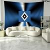 Hsv Bilder Logo Wall Tapestry Aesthetic Wall Hanging Printed Fabric Blanket Decorative Tapestries for Bedroom Living Room Home Decor