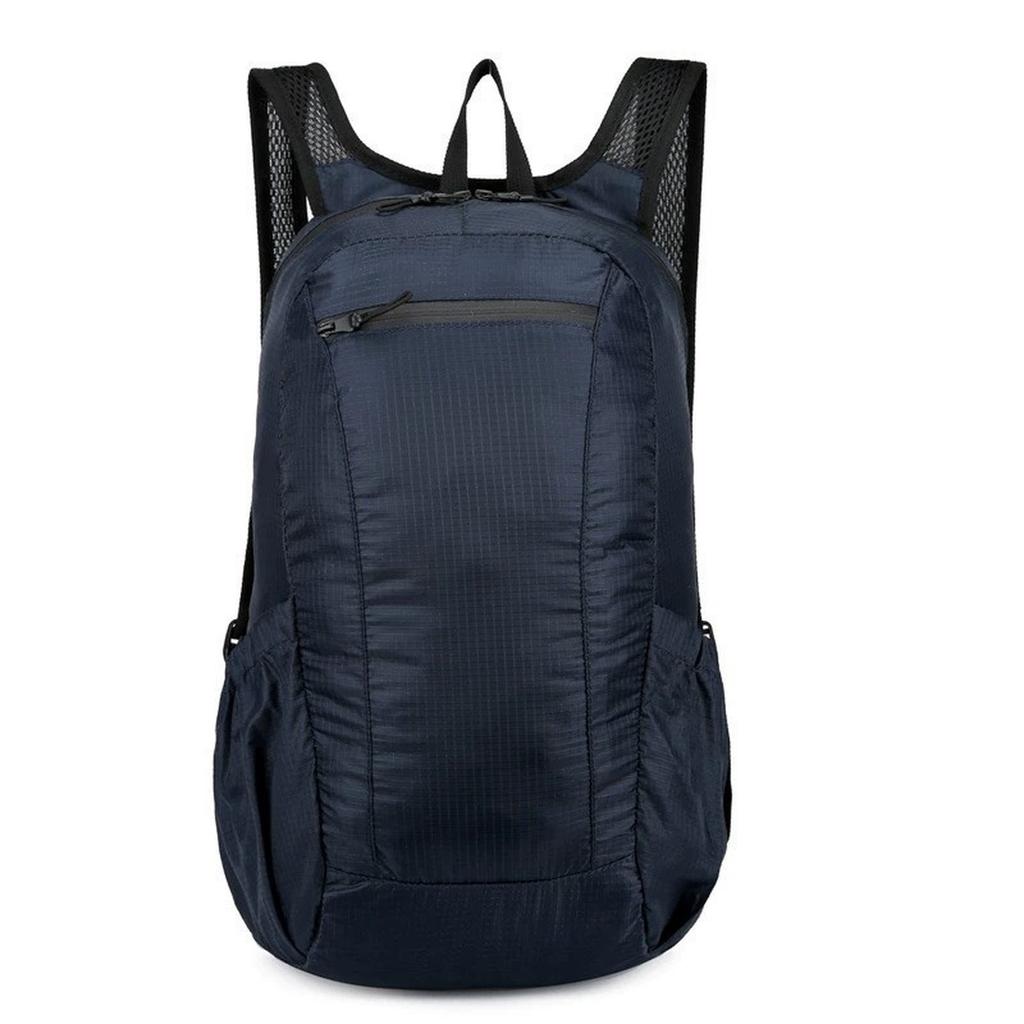 Casual Zipper Sports Backpack Polyester Large Capacity Camping Backpack Waterproof Ultralight Foldable Travel Bag Men