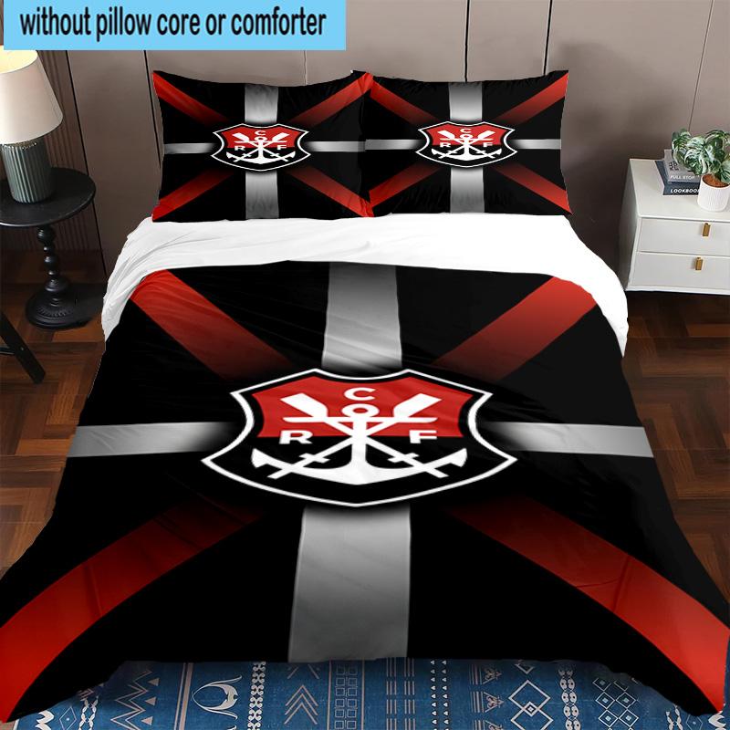 3pcs CR Flamengo Printed Bedding Set Duvet Cover Closure Includes 1 Duvet Cover & 2 Pillowcases Bedding Sets Home Decor Gifts
