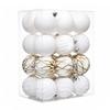 24 Pieces Velvet Texture Spherical Christmas Tree Hanging Ornament Lightweight