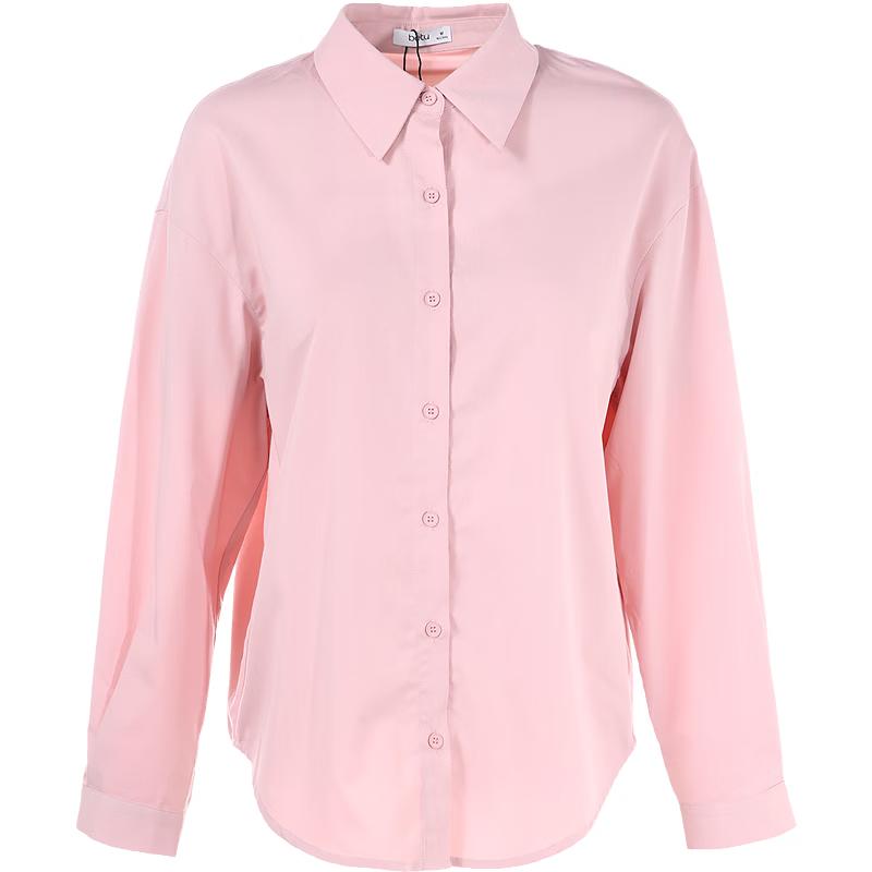Betu Women s Spring Lapel Wrinkle-Resistant Loose Shirt M