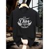 European Size Round Neck Short-Sleeve T-Shirt,Print In Artistic Handwritten Font Combined with Wing Decorations