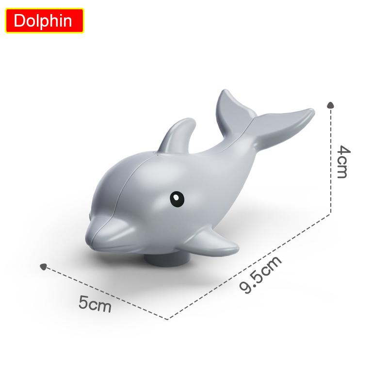 NEW Big Size Building Blocks Accessories Figures Animals Block Dinosaur Kangaroo DIY Bricks Assembly Toys For Children Kids Gift