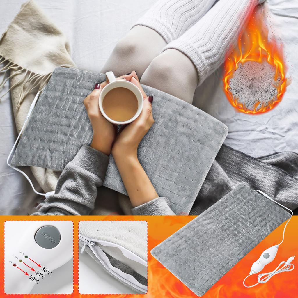 Electric Heating Pad Heat Blanket Neck Back Spine Leg Pain Shoulder