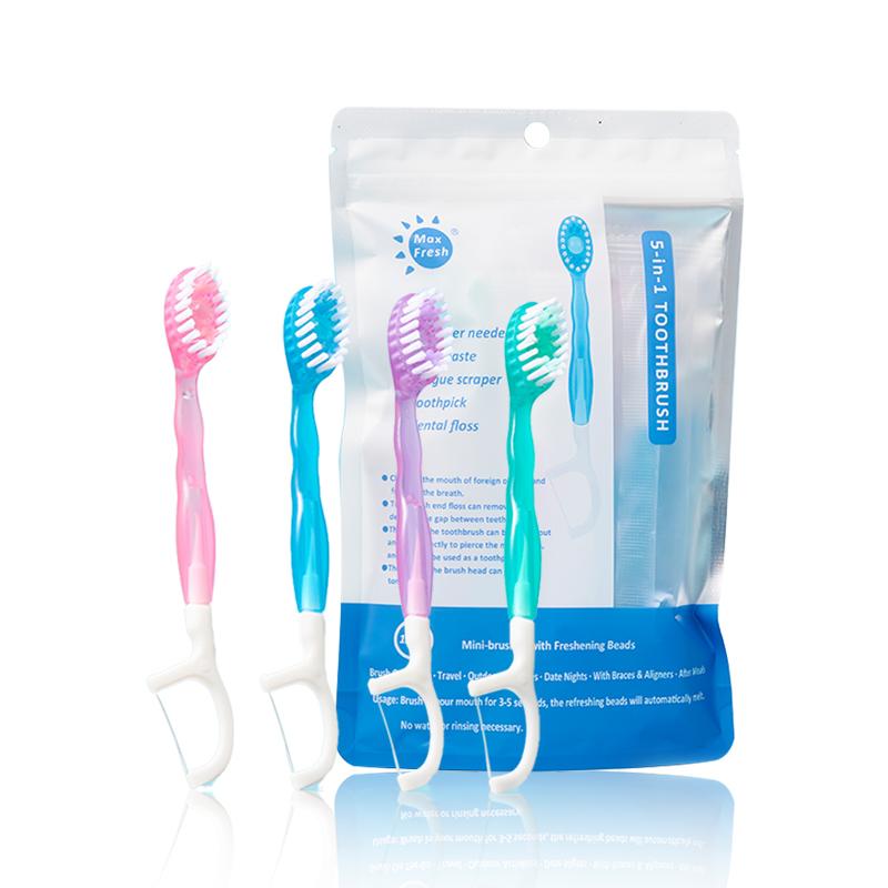 3 in 1 Mini Travel Toothbrushes Oral Care Soft Disposable Portable Toothbrush Compact Design Creative Individually Wrapped