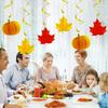 Thanksgiving Party Decoration Vortex Pendant Harvest Festival Maple Leaf Pumpkin Spiral Pendant