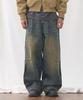 Iseuteuseobiseusyab Welt Pocket Wide Denim Pants - Indigo Olive