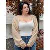 New Large-sized Sexy Solid-color Long-sleeved Cardigan Knitted Sweater for Women In Autumn and Winter