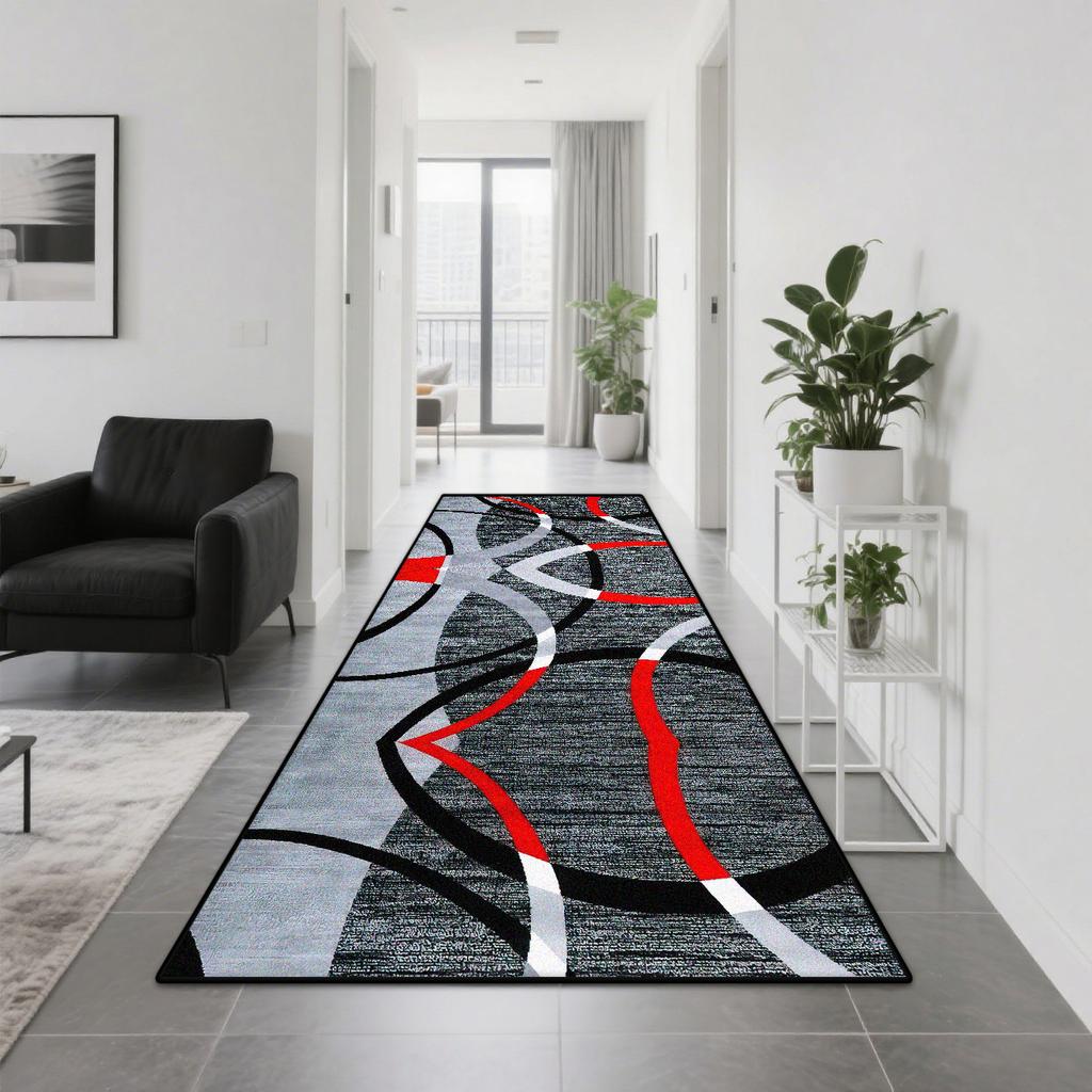 Modern Geometric Corridor Carpet Home Decoration Abstract Living Room Long Runner Rugs Bedroom Kitchen Aisle Easy Clean Foot Mat