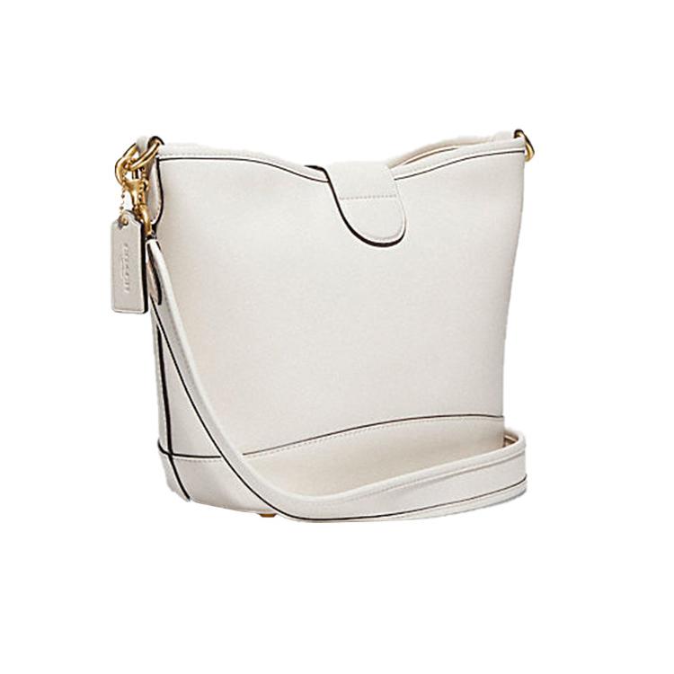 New COACH Cow Leather Bucket Bag, Shoulder Bag, Crossbody Bag Large Women's White CA112-B4HA