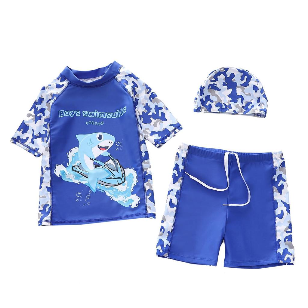 New Dinosaur & Shark Toddler Boys' Three-Piece Swimsuit Set