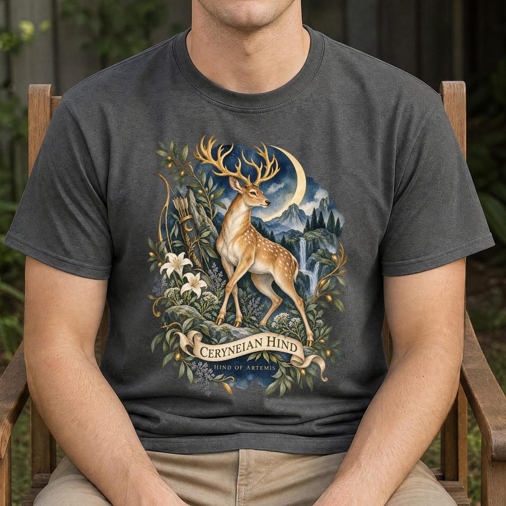 Tarot Ceryneian Hind Shirt - Front or Back Print - Mythology Gift