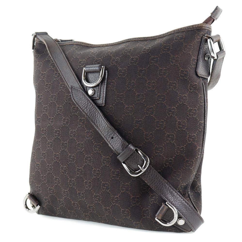 GUCCI Abbey Shoulder Bag 268642 Brown GG canvas Women Used