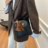 20254 New Oxford cloth chain rhombus oblique span bag, high-end versatile fashion tote underarm shoulder bag
