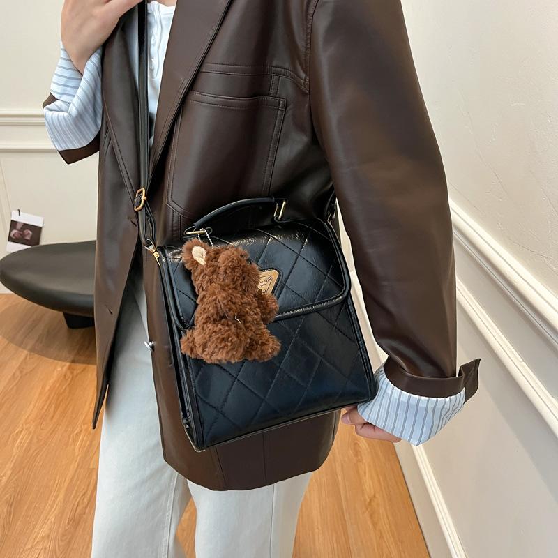 20254 New Oxford cloth chain rhombus oblique span bag, high-end versatile fashion tote underarm shoulder bag