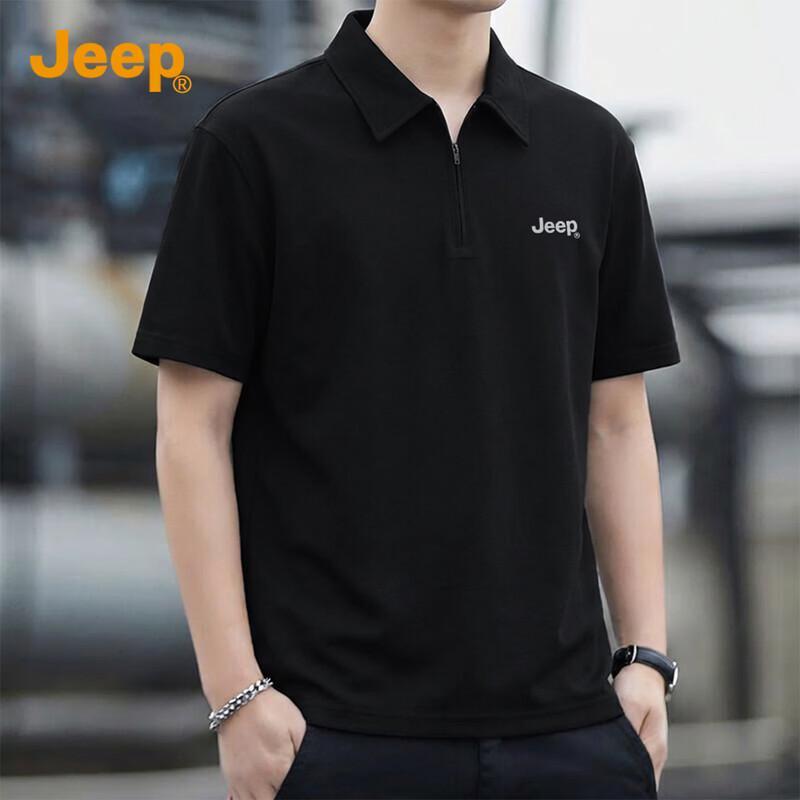 JEEP Men's Half-Zip Polo Shirt