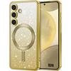 Protective Case - BOOLING - Samsung Galaxy S24 - Soft Silicone - Glittery Gold - Camera Protection