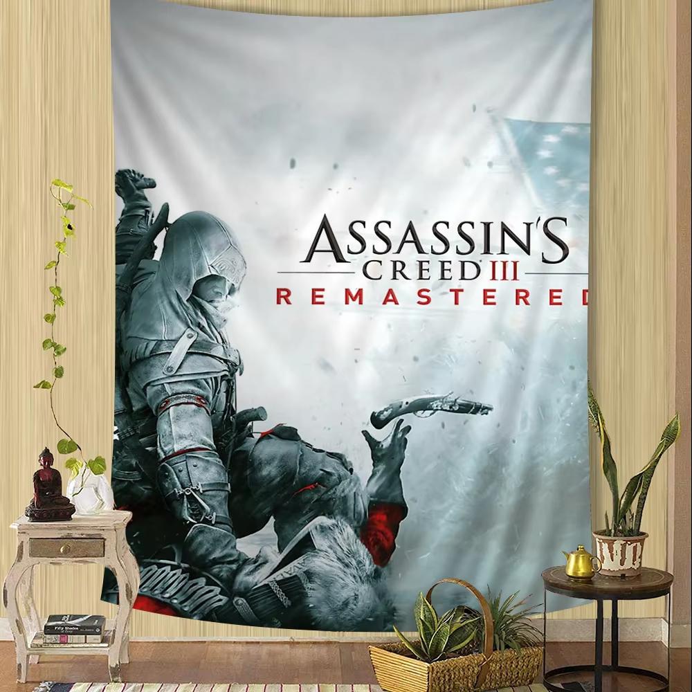 Japanese Anime Assassin Tapestry, Creed Style Wall Hanging For Fans Bedroom Dorm Gaming Room Home Decor Gift