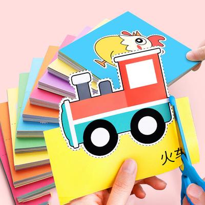 Set de Manualidades de Corte de Papel Divertido No Tóxico de 96 Piezas Tijeras Seguras para Niños Kit de Manualidades Juego Creativo