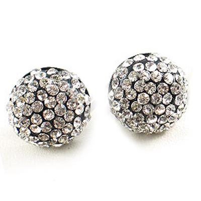 [G9673] - Designer Earrings 'Sissi' White (crystal) - 16 Mm
