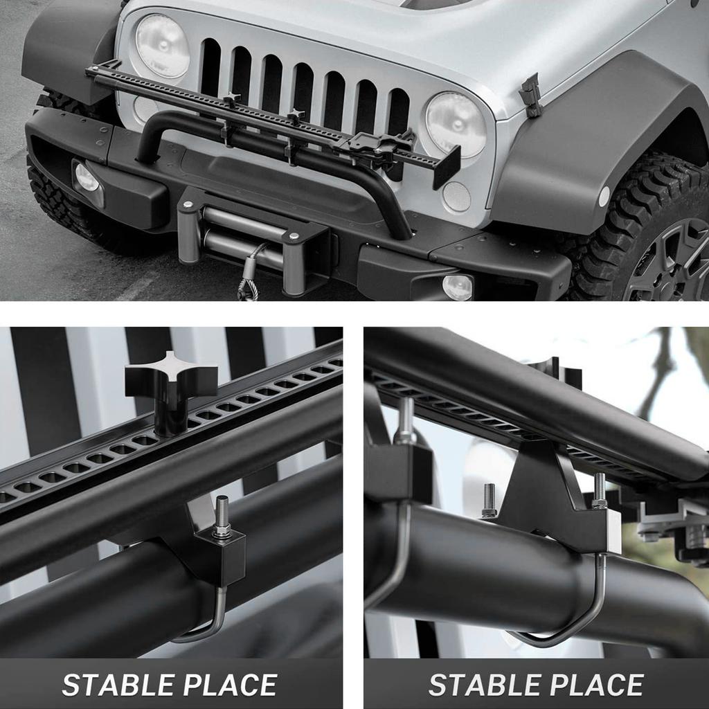 Lift Jack Tube Mount Alloy Steel Black Mounting System for 1in to 2.5in Square Round Tubes