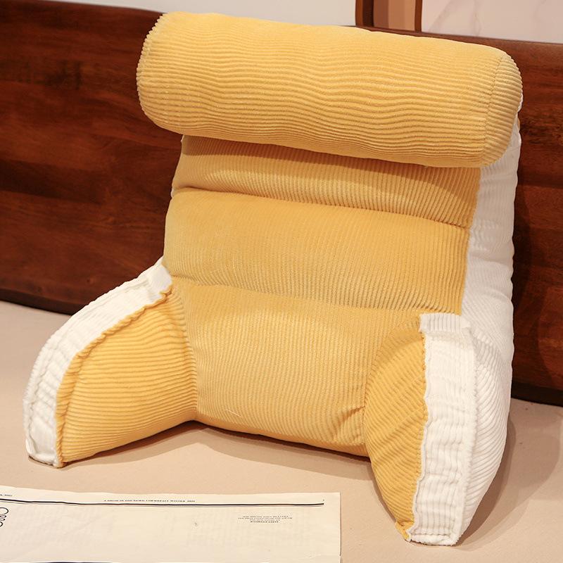 1pcs Striped Corduroy Bedside Cushion Backrest Detachable and Washable Lumbar Support Cushion Dormitory Living Room Sofa Tatami