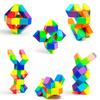 24-72 segmentů Kouzelný had Pravidlo Vícebarevné 3D puzzle Fidget hračky Dekompresní transformovatelné kostky Vzdělávací hračky
