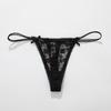 Transparent Flower Lace Thong Bow Panties Mesh Lace Briefs Fashion Underwear for Women  Girl