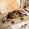 Ins Warm Cute Kitten Doormat Realistic Baby Cats Vintage Ornate Print Non Slip Farmhouse Front Door Decor Rug