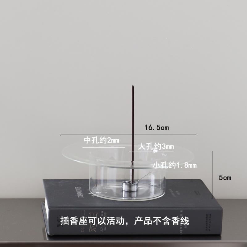 WULIHOME Glass Stainless Steel Yoga Atmosphere Desktop Ornaments Incense Holders Tea House Ambient Decorative Items