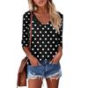 Women's V Neck 3/4 Sleeve Tops Casual T Shirts Basic Summer Tees Loose Fit Fall Pullover Tunic