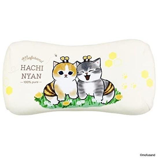 MORIPiLO Low Rebound Cushion Lumbar Pillow Mofusand Hachinyan (mini Relax Pillow) Skin-friendly Fluffy Texture Goods Plush Toy Nap Yellow 15x30x8cm