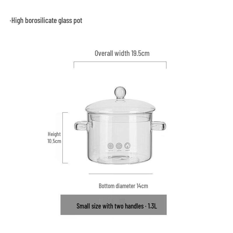 Qiwei High Borosilicate Glass Milk & Soup Pot