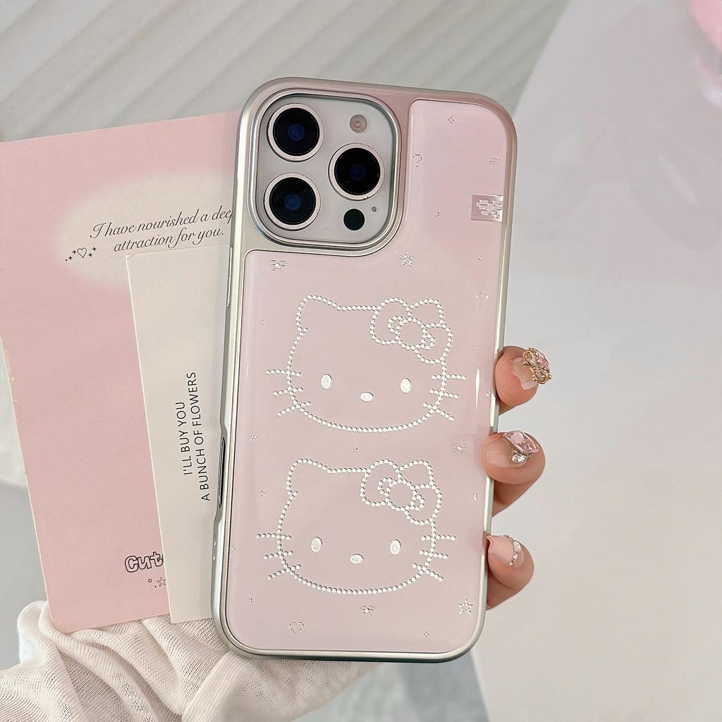 Gilded Epoxy Resin IPhone 16 Cute Cat Design, Suitable for Apple 15 Pro Max and 17 Models, Electroplated Huawei Mate Samsung