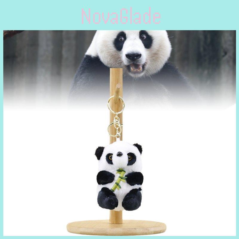 Adorable Panda Plush Keychain Soft Toy Cute Panda Doll Bag Charm For Kids
