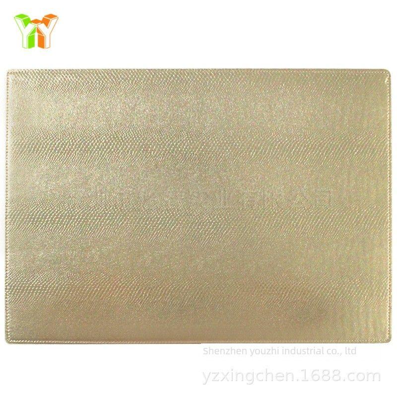 

Placemats, Light Luxury and Environmentally Friendly Household Table Mats and Coasters, Waterproof and Oil-Proof Table Mats and Coasters for Desktops ;Gold 40*32cm