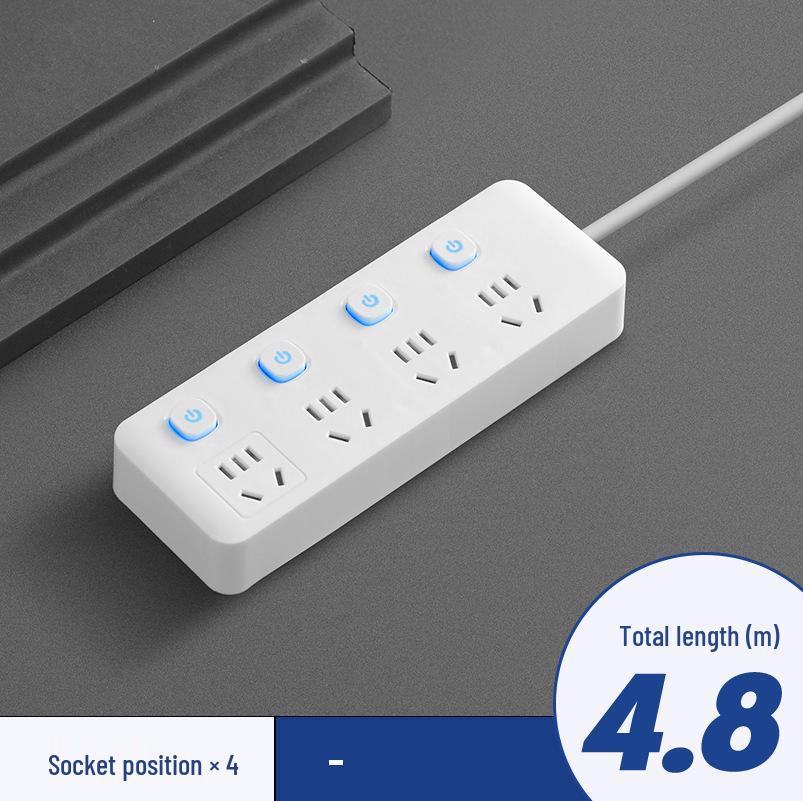 USB Socket Panel with Multi-Outlet Power Strip and Sub-Control