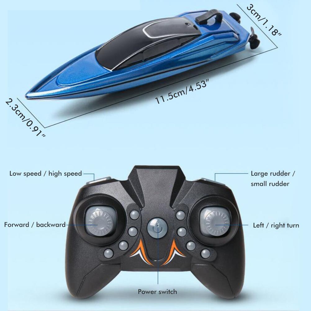 RC Boat High Speed Remote Control Boat for Pools and Lakes Rechargeable 2.4 GHZ RC Boats for Adults