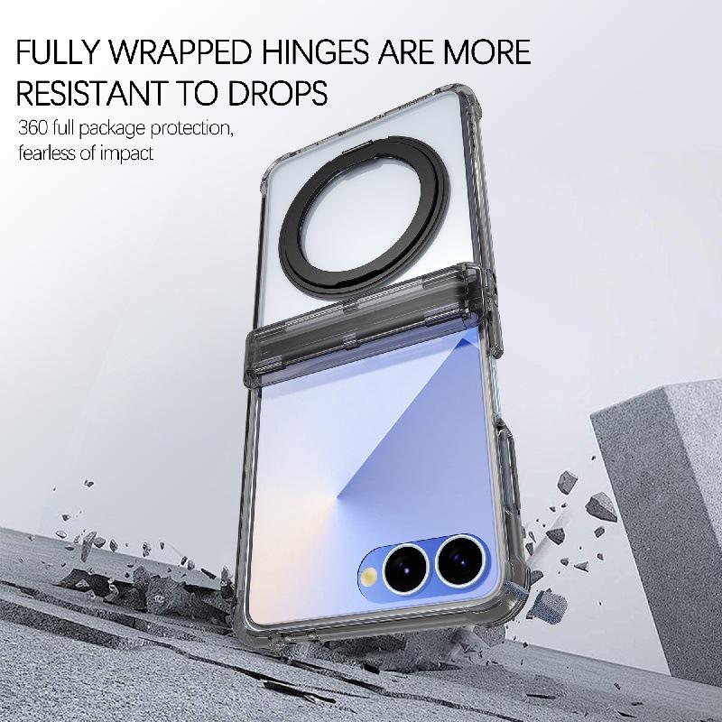 Drop-proof Rotating Magnetic Stand Case for Samsung Z Flip7 - Foldable Screen Protection