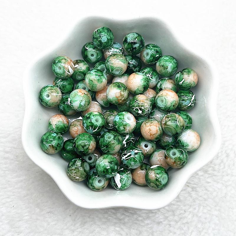 New 4/6/8mm Charm Double Salad Glass Beads Loose Spacer Beads for Jewellery Making Diy Bracelets Necklace Accessories