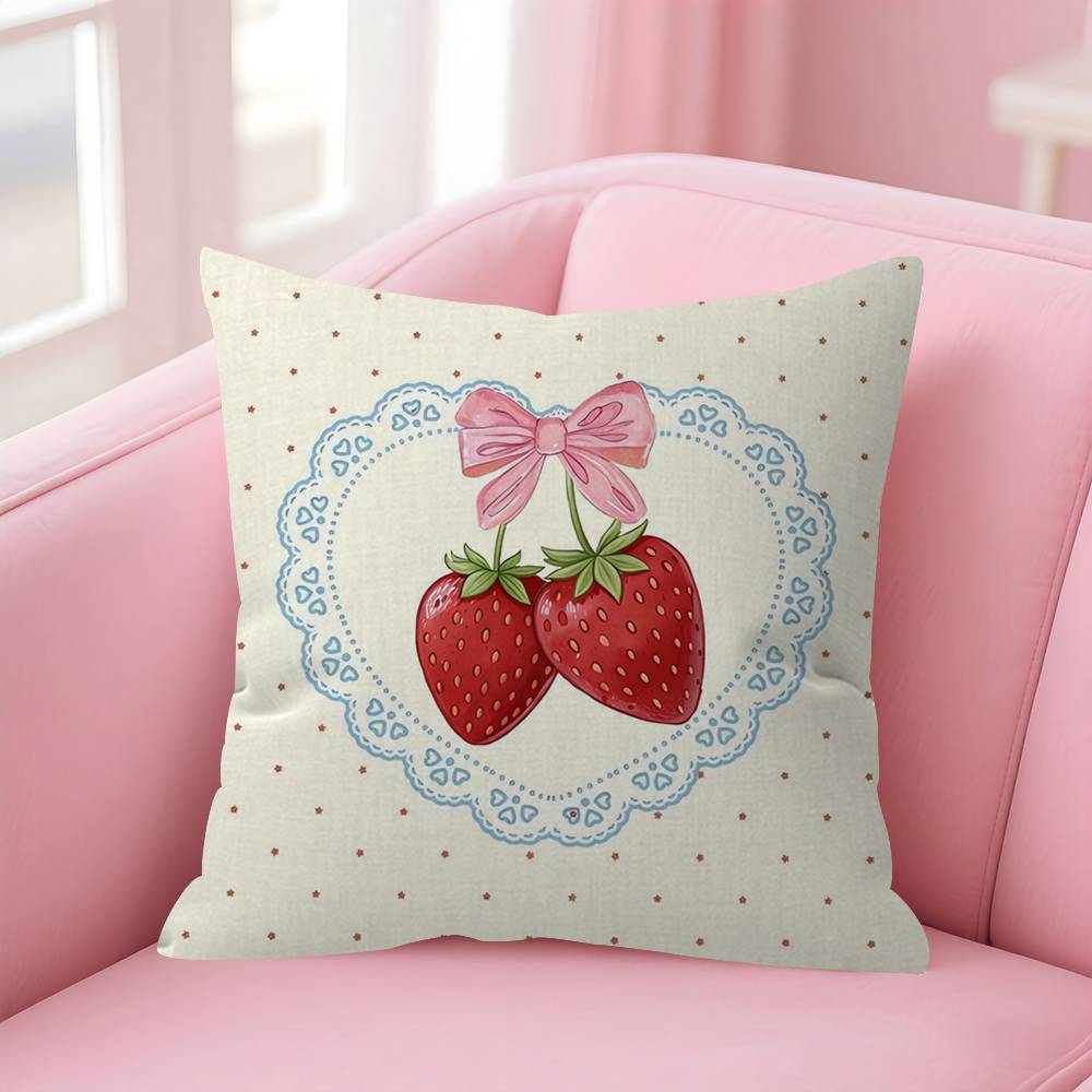 Fashion Strawberry Pillow Gift Home Office Decoration Pillow Bedroom Sofa Car Cushion CoverPillow Case