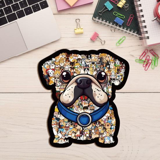 136 szt./zestaw Drewniana Puzzle Kształt Psa Trening Logiki Drewniane Zwierzę Puzzle Gra Edukacyjna Trudna Zabawka Puzzle Prezent Dla Miłośników Psów
